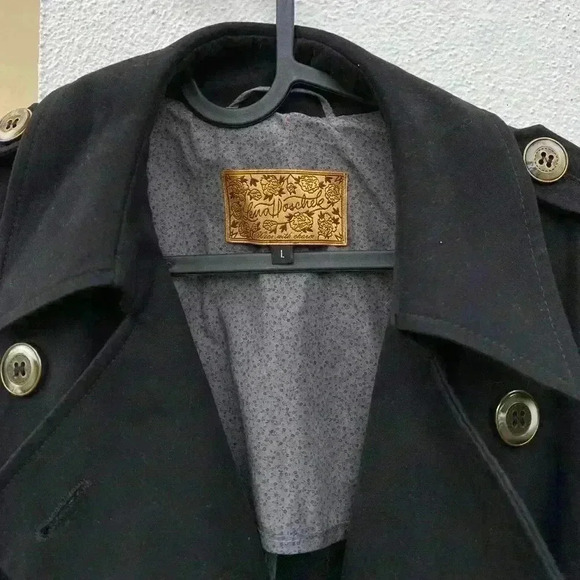 Lena Hoschek coat black 50s winter jacket L - Picture 4 of 6